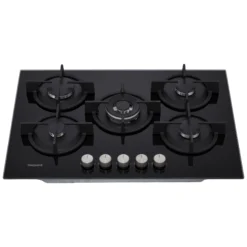 Hotpoint HGS72SBK (W)73cm Gas Hob - Black -Prime Kitchen hotpoint hgs72sbk w 73cm gas hob black5054645634354 03c bq