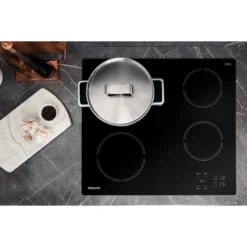 Hotpoint HR612CH_BK 58cm Ceramic Hob - Black -Prime Kitchen hotpoint hr612ch bk 58cm ceramic hob black5054645043026 06i bq