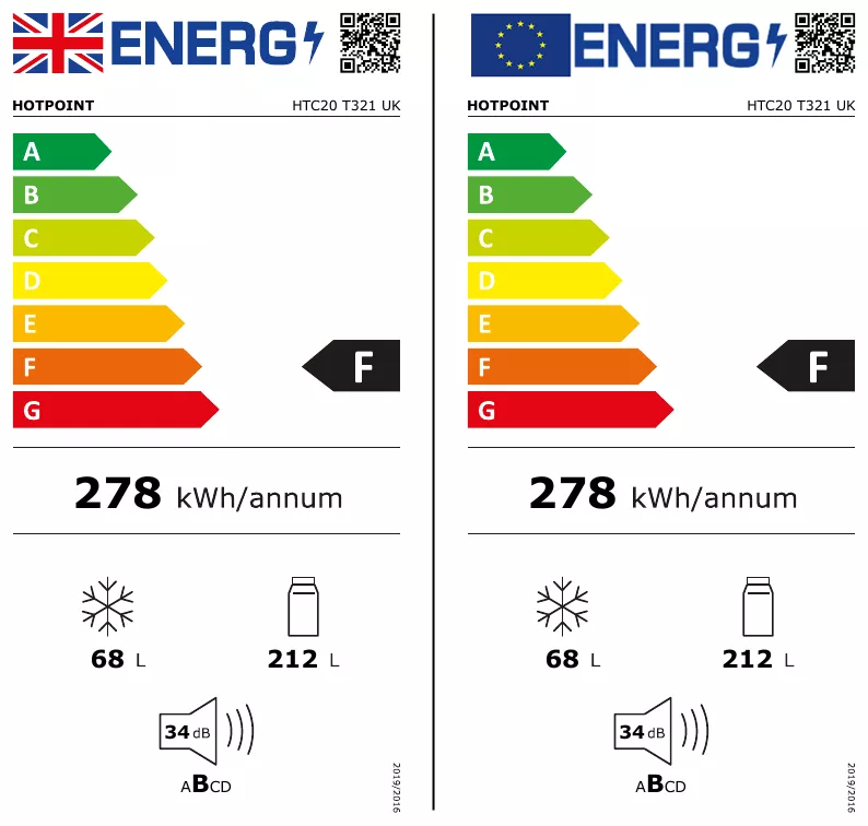Hotpoint HTC20T321UK_WH Built-in Frost Free Fridge Freezer - White 4 Hotpoint HTC20T321UK_WH Built-in Frost Free Fridge Freezer - White - Image 2