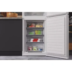 Hotpoint HTFC850TI1W1_WH 50:50 Freestanding Frost Free Fridge Freezer - White -Prime Kitchen hotpoint htfc850ti1w1 wh 50 50 freestanding frost free fridge freezer white5054645627615 11i bq