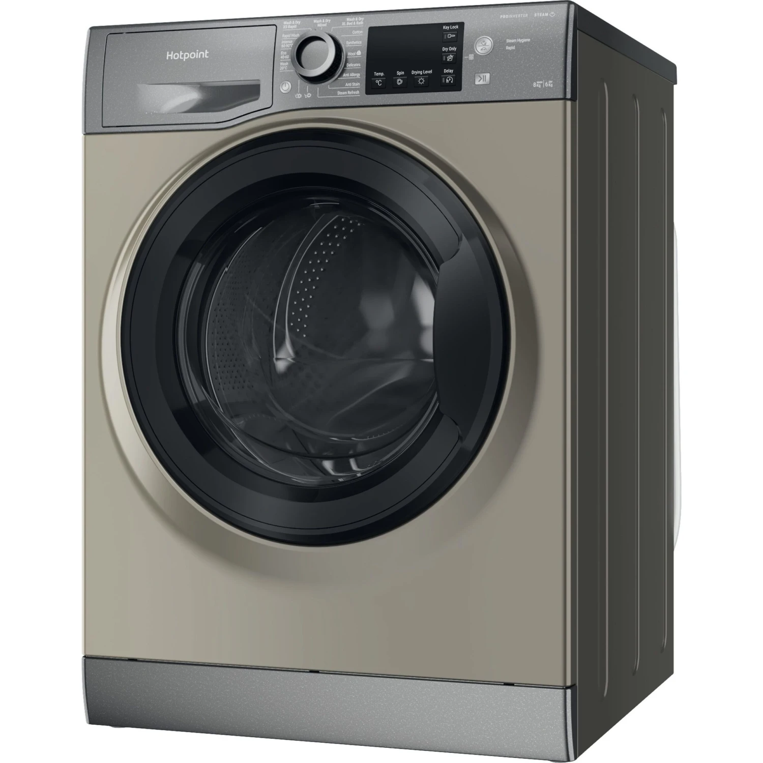 Hotpoint NDB8635GK_GH 8kg/6kg Freestanding Condenser Washer Dryer - Graphite 4 Hotpoint NDB8635GK_GH 8kg/6kg Freestanding Condenser Washer Dryer - Graphite - Image 2