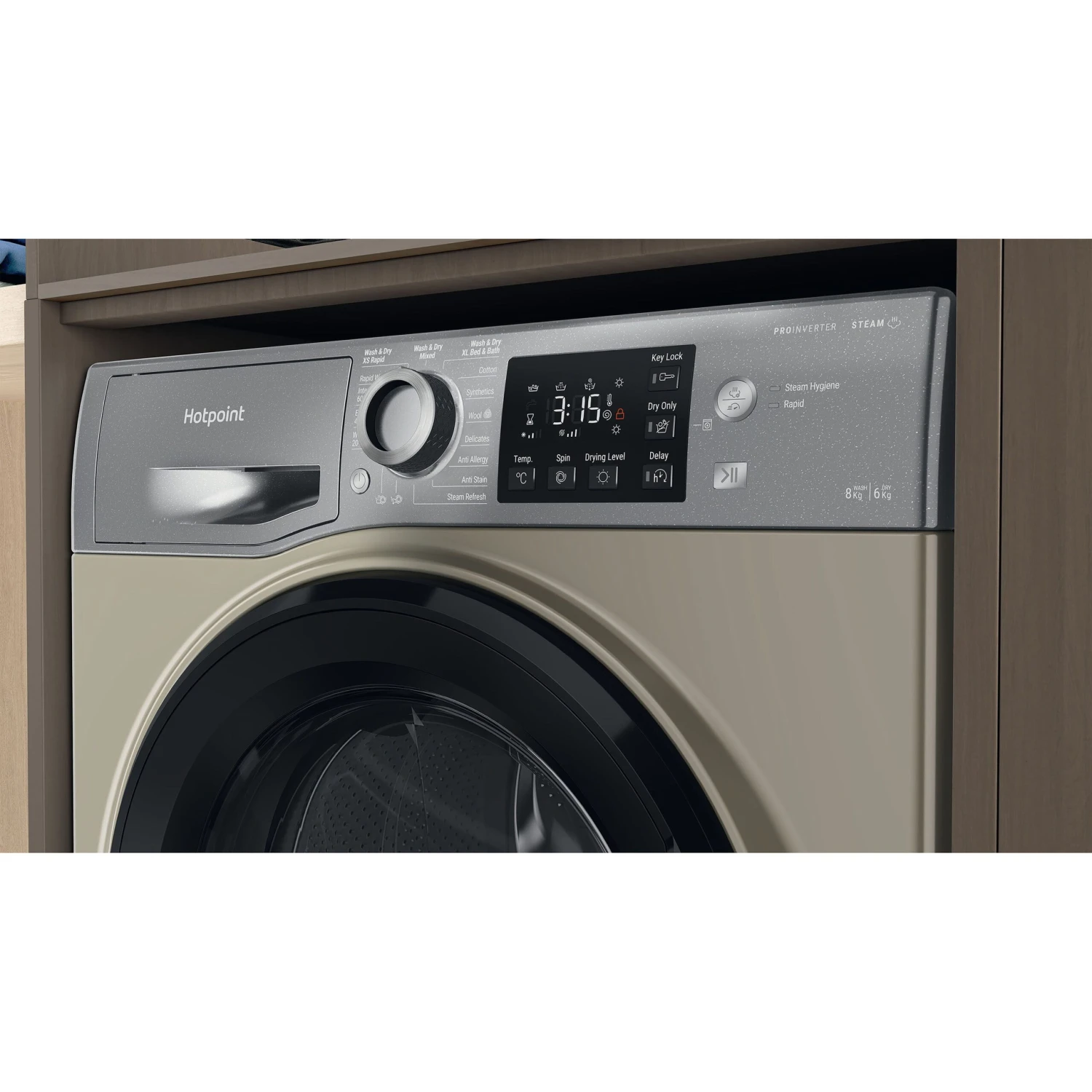 Hotpoint NDB8635GK_GH 8kg/6kg Freestanding Condenser Washer Dryer - Graphite 10 Hotpoint NDB8635GK_GH 8kg/6kg Freestanding Condenser Washer Dryer - Graphite - Image 8