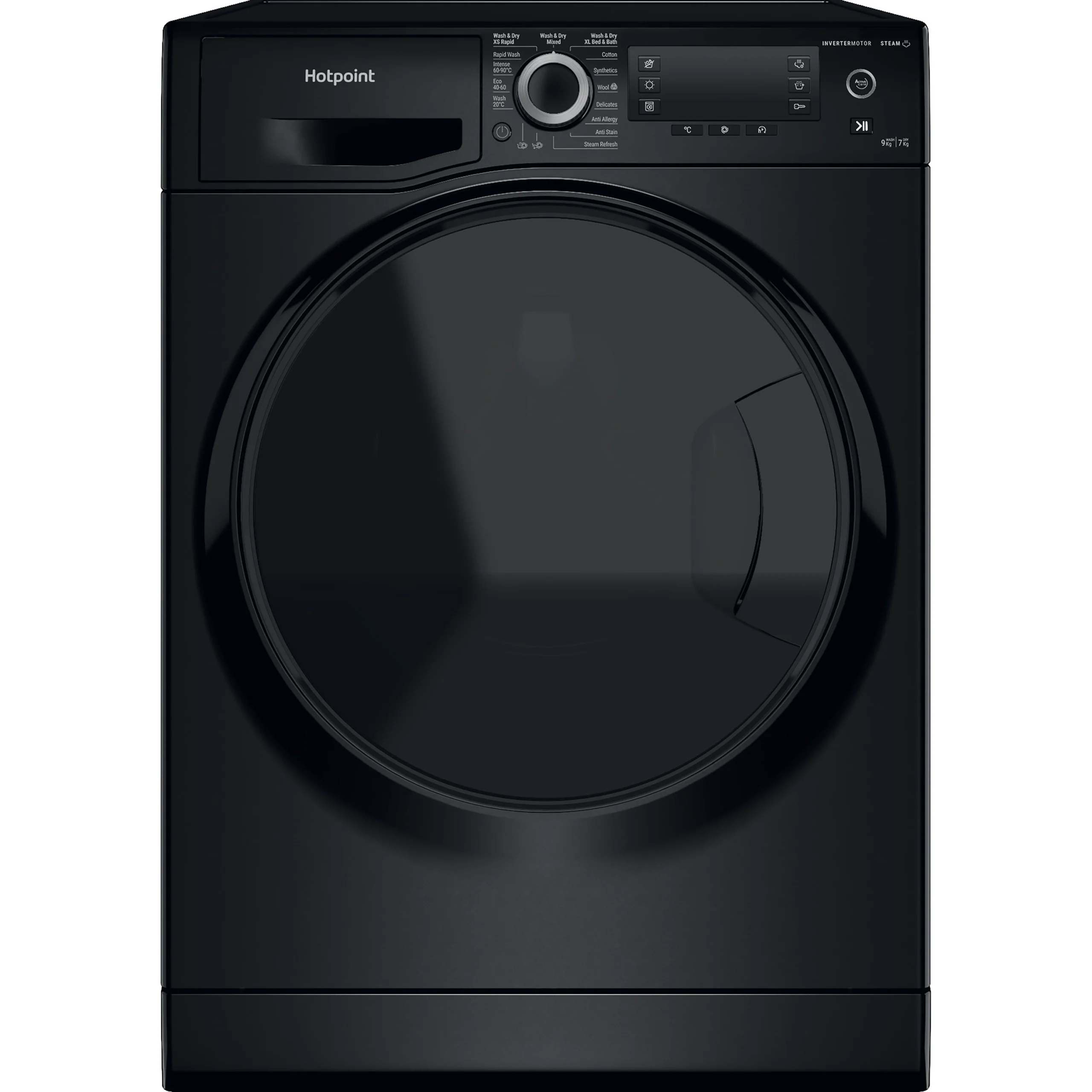Hotpoint NDD9725BDAUK_BK 9kg/7kg Freestanding Condenser Washer Dryer - Black 3 Hotpoint NDD9725BDAUK_BK 9kg/7kg Freestanding Condenser Washer Dryer - Black