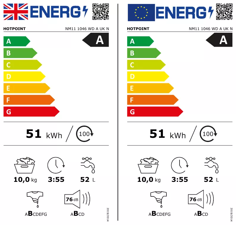 Hotpoint NM111046WDAUKN_WH 10kg Freestanding 1400rpm Washing Machine - White 4 Hotpoint NM111046WDAUKN_WH 10kg Freestanding 1400rpm Washing Machine - White - Image 2