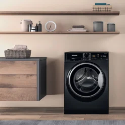Hotpoint NSWM1045CBSUKN_BK 10kg Freestanding 1400rpm Washing Machine - Black -Prime Kitchen hotpoint nswm1045cbsukn bk 10kg freestanding 1400rpm washing machine black5054645652570 07i bq