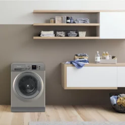 Hotpoint NSWM1045CGGUKN_GH 10kg Freestanding 1400rpm Washing Machine - Graphite -Prime Kitchen hotpoint nswm1045cggukn gh 10kg freestanding 1400rpm washing machine graphite5054645652556 07i bq