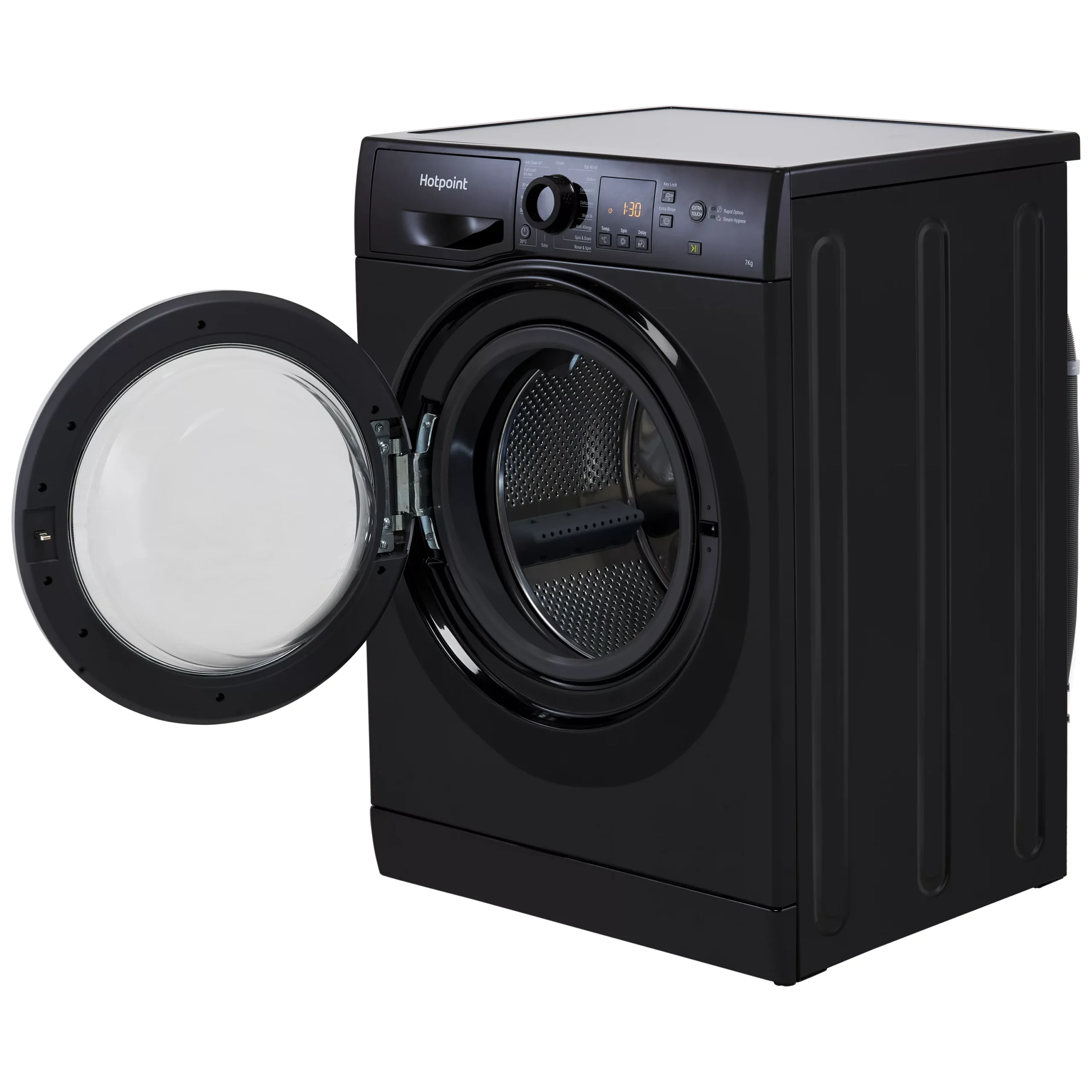 Hotpoint NSWM743UBSUKN_BK 7kg Freestanding 1400rpm Washing Machine - Black 10 Hotpoint NSWM743UBSUKN_BK 7kg Freestanding 1400rpm Washing Machine - Black - Image 8