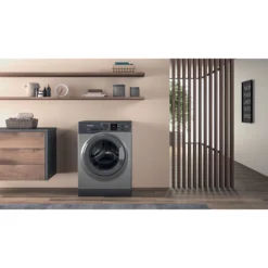 Hotpoint NSWM743UGGUKN_GH 7kg Freestanding 1400rpm Washing Machine - Graphite -Prime Kitchen hotpoint nswm743uggukn gh 7kg freestanding 1400rpm washing machine graphite5054645637430 09i bq