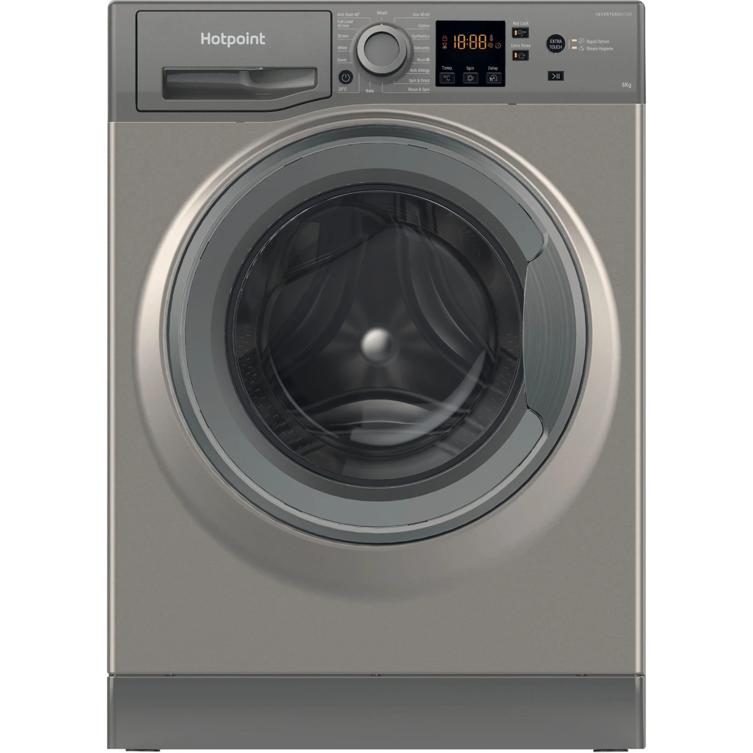 Hotpoint NSWM845CGGUKN_GH 8kg Freestanding 1400rpm Washing Machine - Graphite 3 Hotpoint NSWM845CGGUKN_GH 8kg Freestanding 1400rpm Washing Machine - Graphite