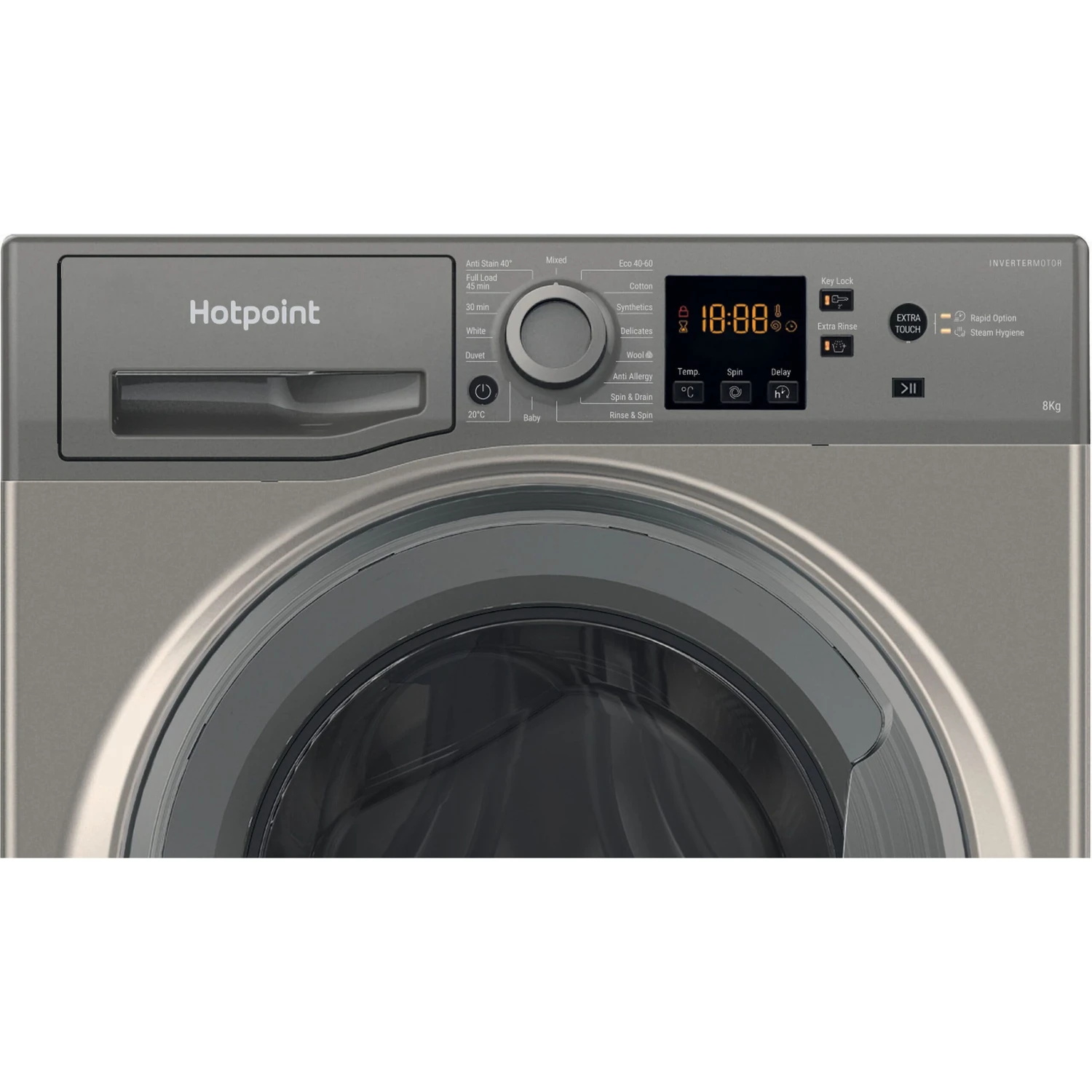 Hotpoint NSWM845CGGUKN_GH 8kg Freestanding 1400rpm Washing Machine - Graphite 6 Hotpoint NSWM845CGGUKN_GH 8kg Freestanding 1400rpm Washing Machine - Graphite - Image 4