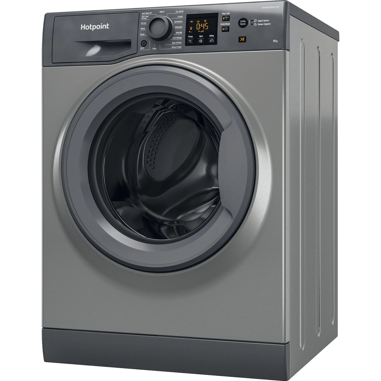 Hotpoint NSWM845CGGUKN_GH 8kg Freestanding 1400rpm Washing Machine - Graphite 5 Hotpoint NSWM845CGGUKN_GH 8kg Freestanding 1400rpm Washing Machine - Graphite - Image 3