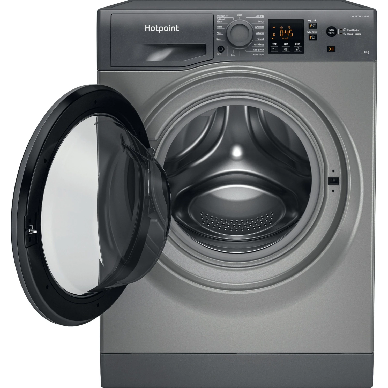 Hotpoint NSWM845CGGUKN_GH 8kg Freestanding 1400rpm Washing Machine - Graphite 7 Hotpoint NSWM845CGGUKN_GH 8kg Freestanding 1400rpm Washing Machine - Graphite - Image 5