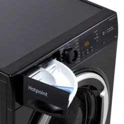 Hotpoint NSWM944CBSUKN_BK 9kg Freestanding 1400rpm Washing Machine - Black -Prime Kitchen hotpoint nswm944cbsukn bk 9kg freestanding 1400rpm washing machine black5054645637225 04c bq