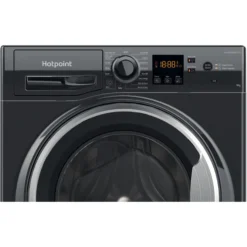 Hotpoint NSWM945CBSUKN_BK 9kg Freestanding 1400rpm Washing Machine - Black -Prime Kitchen hotpoint nswm945cbsukn bk 9kg freestanding 1400rpm washing machine black5054645645602 02c bq
