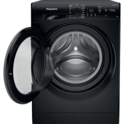 Hotpoint NSWM945CBSUKN_BK 9kg Freestanding 1400rpm Washing Machine - Black -Prime Kitchen hotpoint nswm945cbsukn bk 9kg freestanding 1400rpm washing machine black5054645645602 04c bq