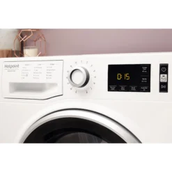 Hotpoint NTM1192SKUK 9kg Freestanding Heat Pump Tumble Dryer - White -Prime Kitchen hotpoint ntm1192skuk 9kg freestanding heat pump tumble dryer white5054645561407 11i bq