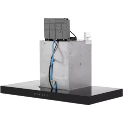 Hotpoint PHBS9.8CLTDK_BK Metal & Plastic Chimney Cooker Hood (W)89.8cm - Black -Prime Kitchen hotpoint phbs9 8cltdk bk metal plastic chimney cooker hood w 89 8cm black5016108949955 05c bq