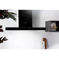 Hotpoint PHBS9.8CLTDK_BK Metal & Plastic Chimney Cooker Hood (W)89.8cm - Black -Prime Kitchen hotpoint phbs9 8cltdk bk metal plastic chimney cooker hood w 89 8cm black5016108949955 08i bq