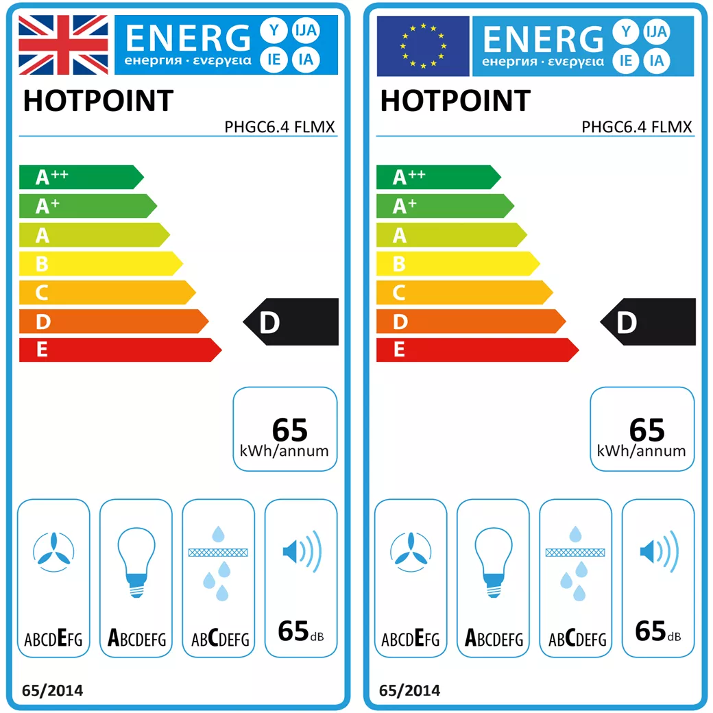 Hotpoint PHGC6.4FLMX Stainless Steel Metal Chimney Cooker Hood, (W)60cm 10 Hotpoint PHGC6.4FLMX Stainless Steel Metal Chimney Cooker Hood, (W)60cm - Image 8