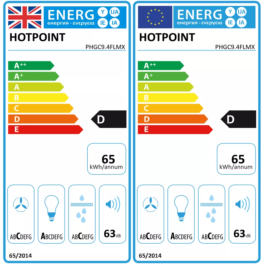 Hotpoint PHGC9.4FLMX_SS Metal & Plastic Chimney Cooker Hood (W)90cm - Stainless Steel 4 Hotpoint PHGC9.4FLMX_SS Metal & Plastic Chimney Cooker Hood (W)90cm - Stainless Steel - Image 2