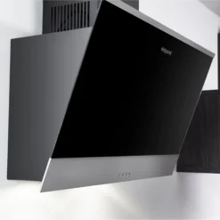 Hotpoint PHVP6.4FALK/1 Metal Chimney Cooker Hood (W)59.5cm - Black -Prime Kitchen hotpoint phvp6 4falk 1 metal chimney cooker hood w 59 5cm black5054645553273 10i bq