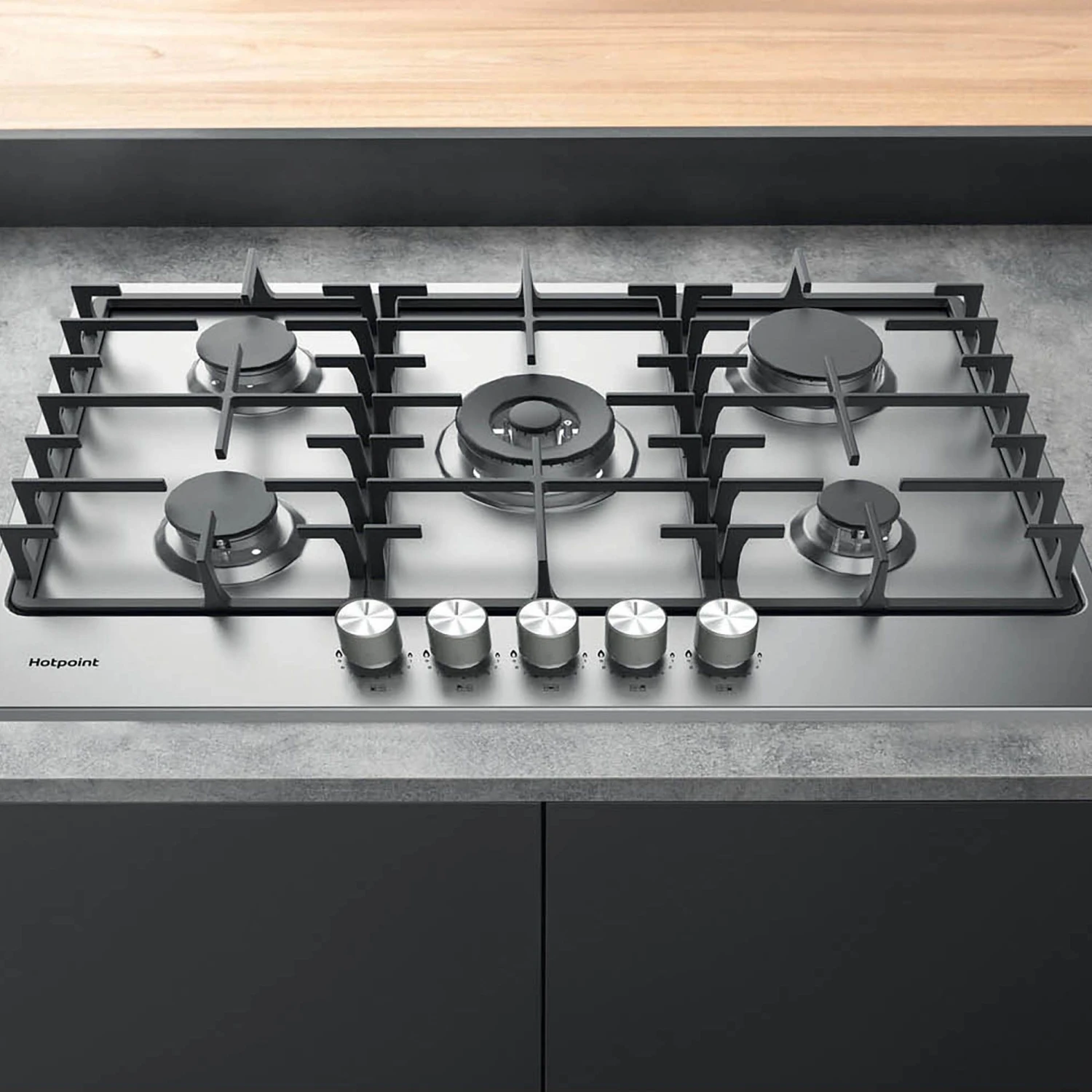 Hotpoint PPH75GDFIXUK_SI 75cm Gas Hob 9 Hotpoint PPH75GDFIXUK_SI 75cm Gas Hob - Image 7