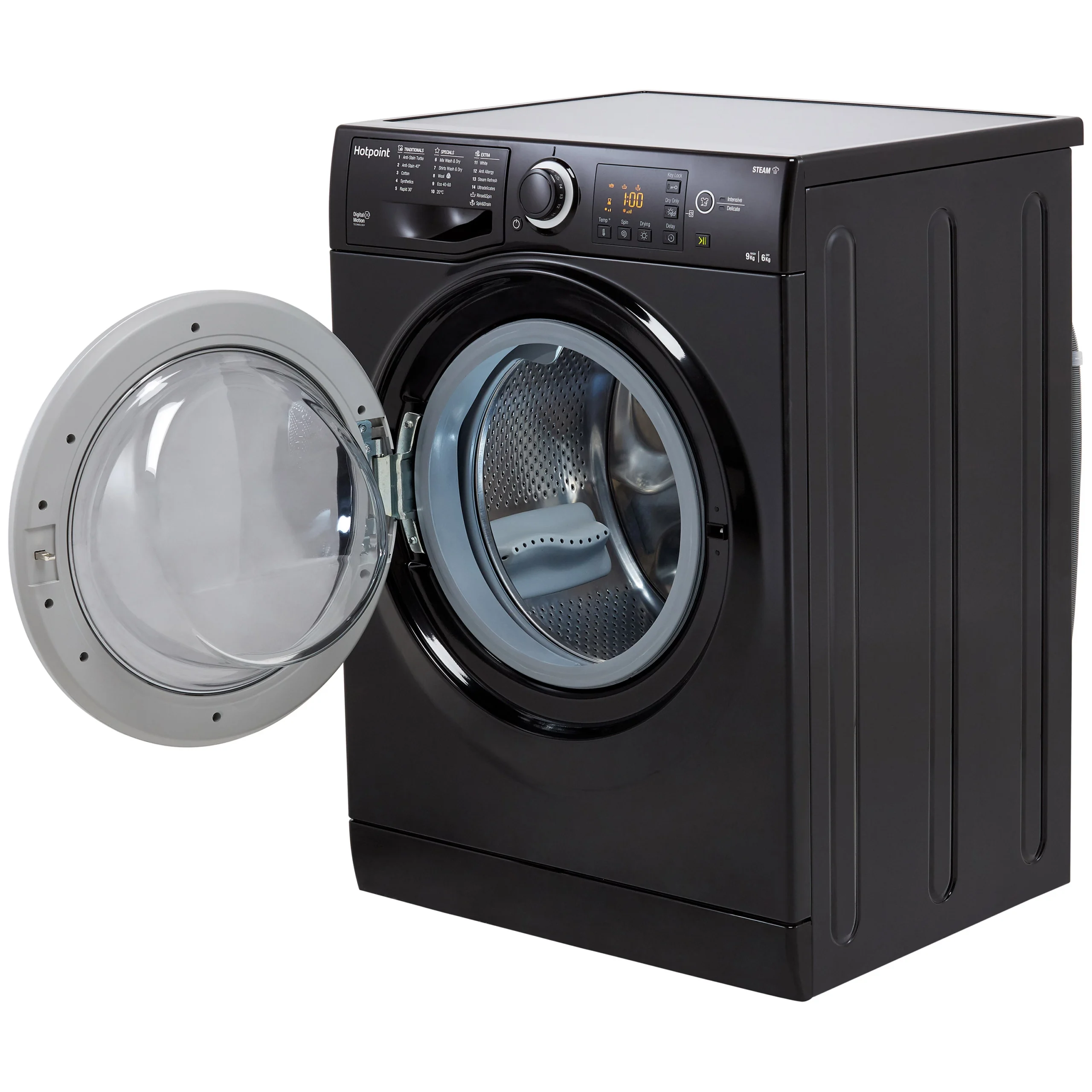 Hotpoint RDG9643KSUKN 9kg/6kg Freestanding Condenser Washer Dryer - Black 6 Hotpoint RDG9643KSUKN 9kg/6kg Freestanding Condenser Washer Dryer - Black - Image 4