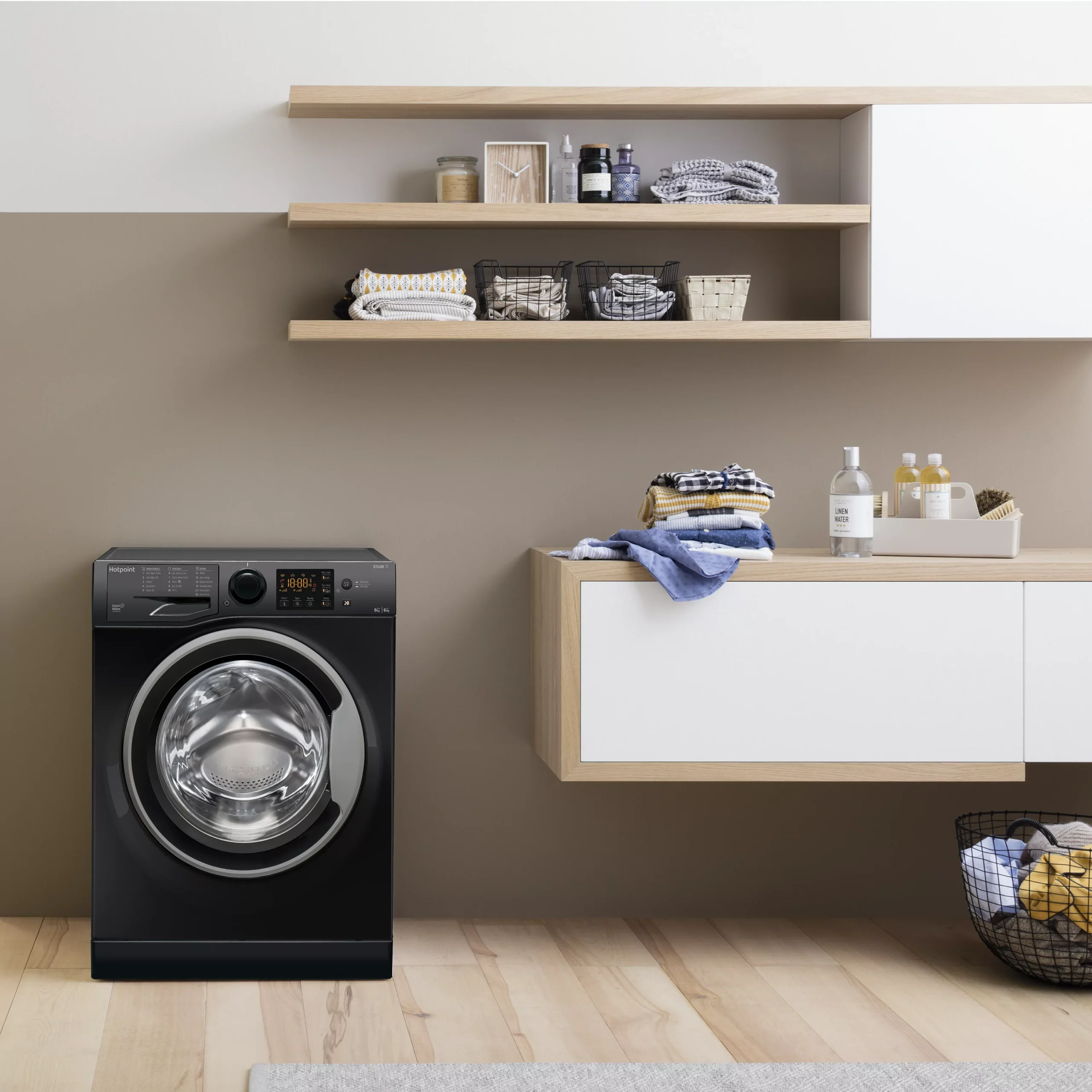 Hotpoint RDG9643KSUKN 9kg/6kg Freestanding Condenser Washer Dryer - Black 11 Hotpoint RDG9643KSUKN 9kg/6kg Freestanding Condenser Washer Dryer - Black - Image 9