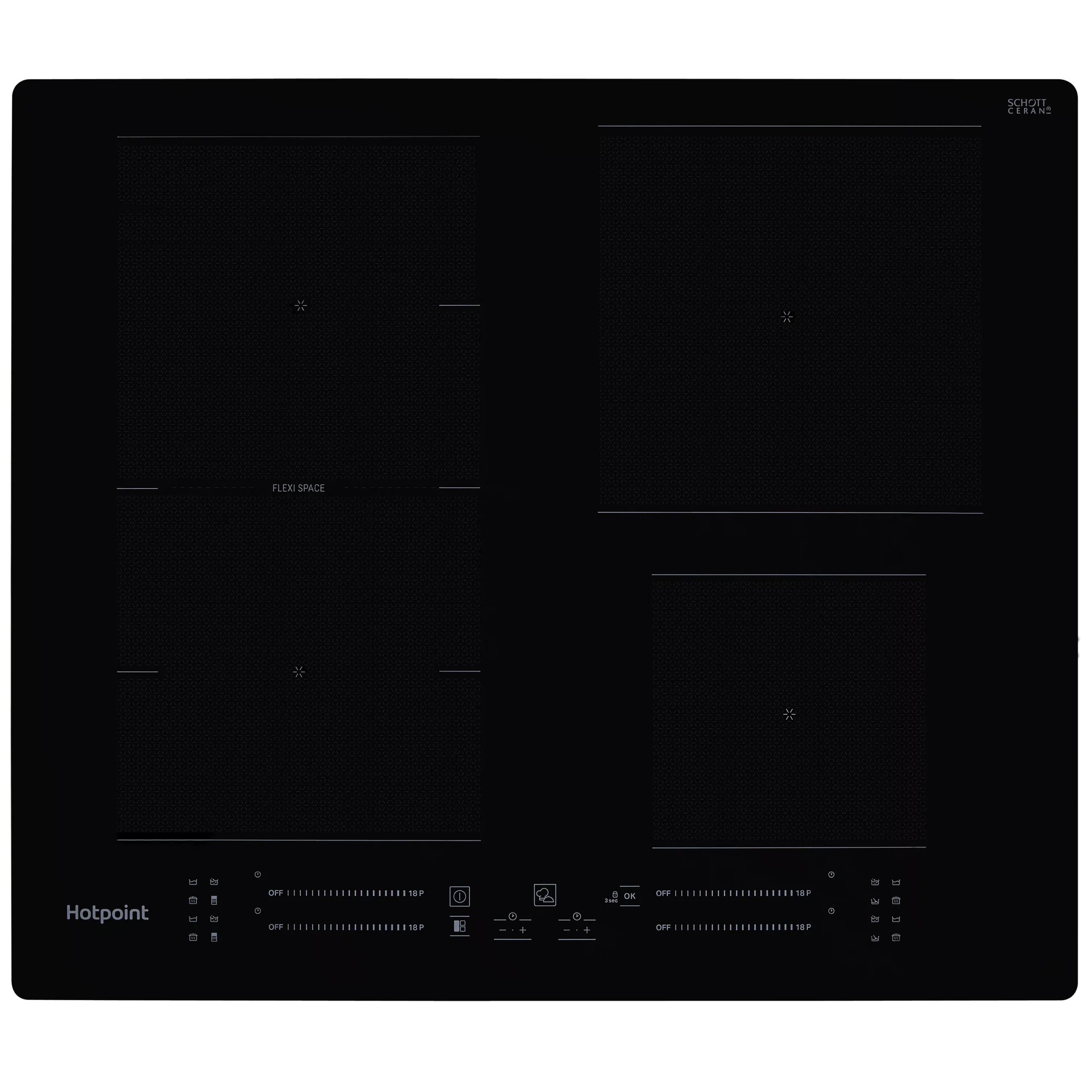 Hotpoint TS5760FNE_BK 4 Zone Metal Induction Hob (W)590mm - Black 3 Hotpoint TS5760FNE_BK 4 Zone Metal Induction Hob (W)590mm - Black