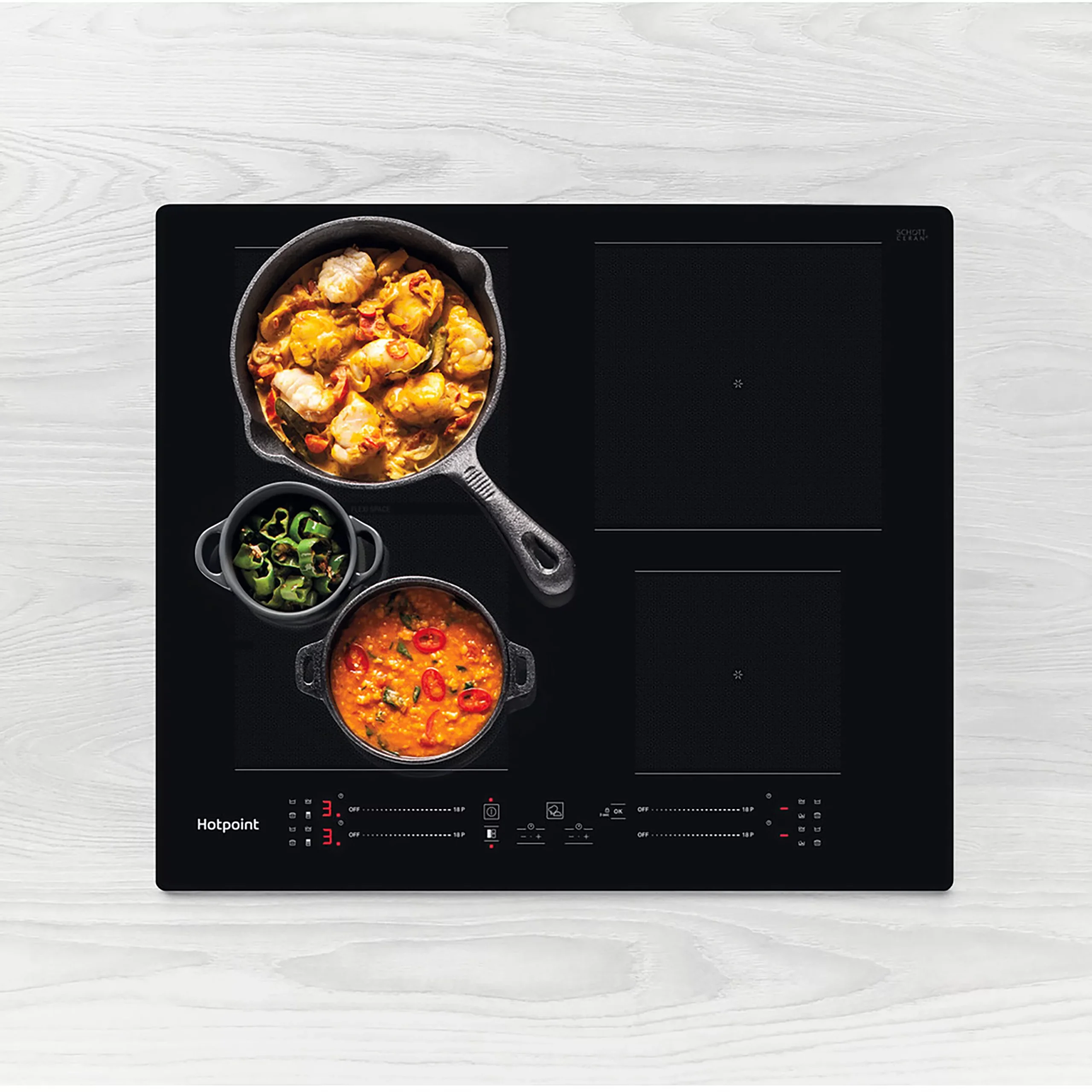 Hotpoint TS5760FNE_BK 4 Zone Metal Induction Hob (W)590mm - Black 11 Hotpoint TS5760FNE_BK 4 Zone Metal Induction Hob (W)590mm - Black - Image 9