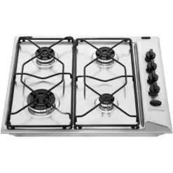 Indesit Aria PAA642IX/IWE_SS 4 Zone Stainless Steel Gas Hob (W)580mm - Stainless Steel -Prime Kitchen indesit aria paa642ix iwe ss 4 zone stainless steel gas hob w 580mm stainless steel8050147005132 03c bq