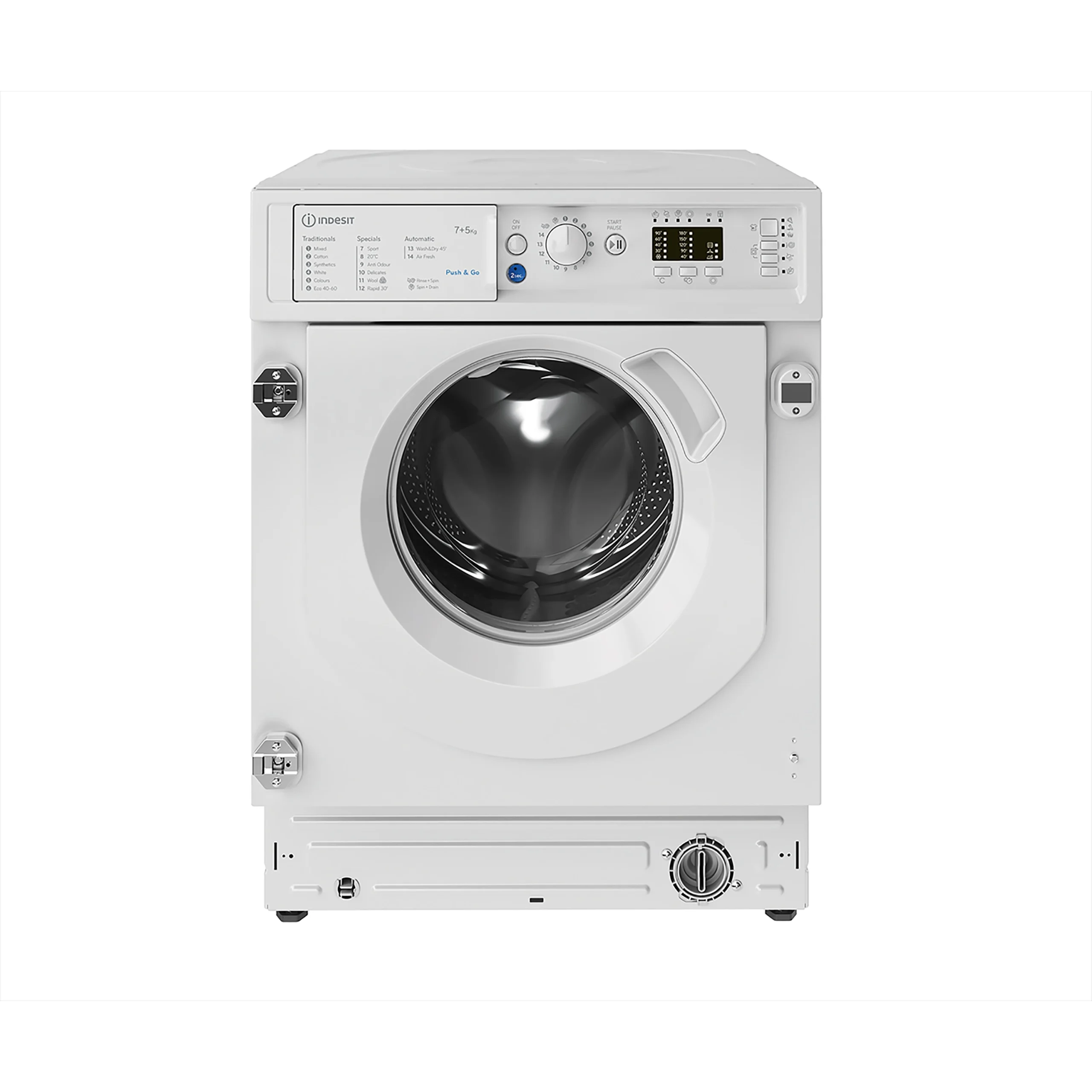 Indesit BIWDIL75125UKN_WH 7kg/5kg Built-in Condenser Washer Dryer - White 3 Indesit BIWDIL75125UKN_WH 7kg/5kg Built-in Condenser Washer Dryer - White
