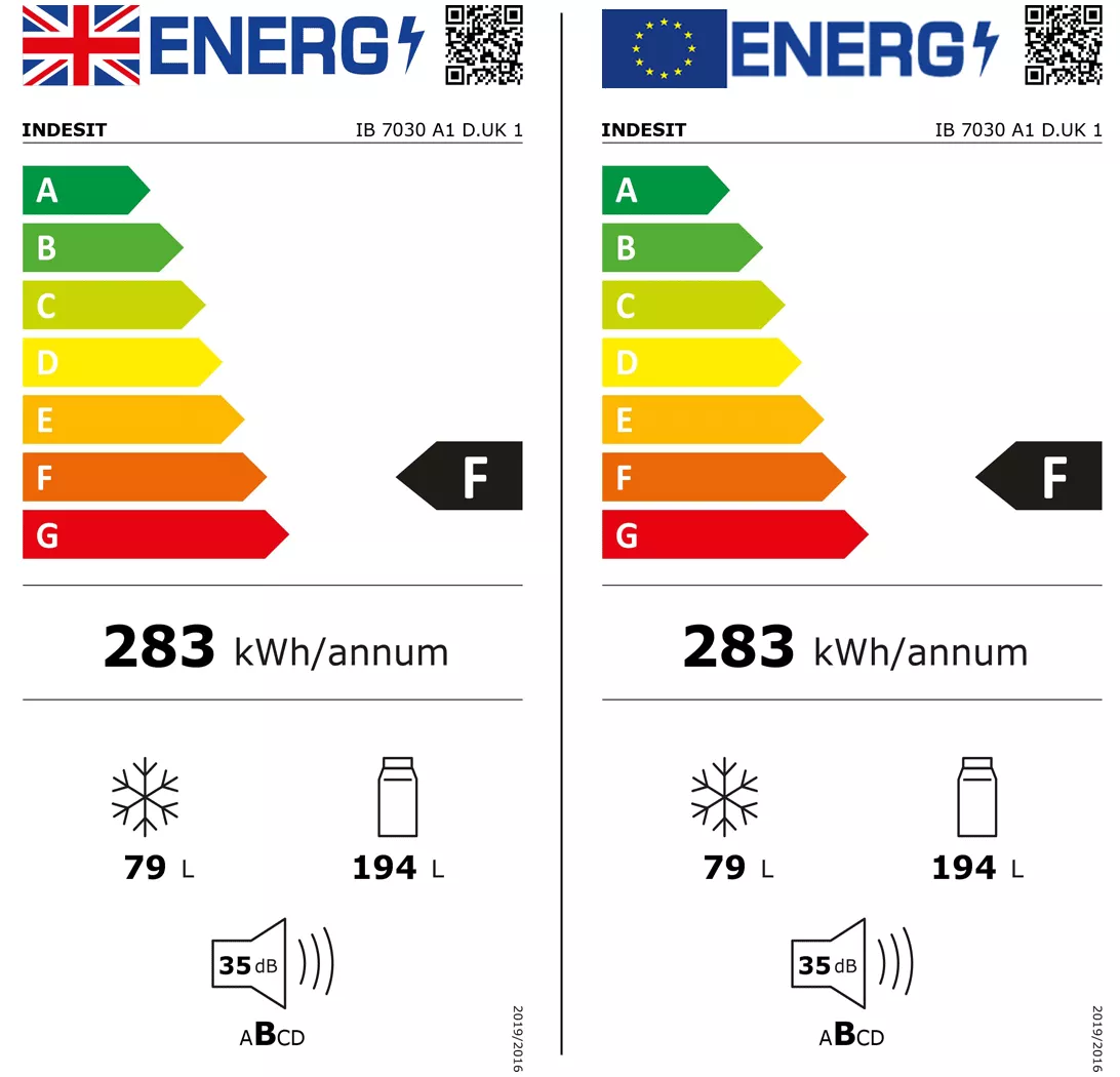 Indesit IB7030A1D.UK1_WH 70:30 Built-in Manual Defrost Fridge Freezer - White 4 Indesit IB7030A1D.UK1_WH 70:30 Built-in Manual Defrost Fridge Freezer - White - Image 2