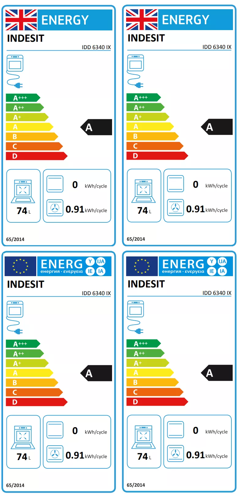 Indesit IDD6340IX_SS Built-in Electric Double Oven - Stainless Steel Stainless Steel Effect 9 Indesit IDD6340IX_SS Built-in Electric Double Oven - Stainless Steel Stainless Steel Effect - Image 7