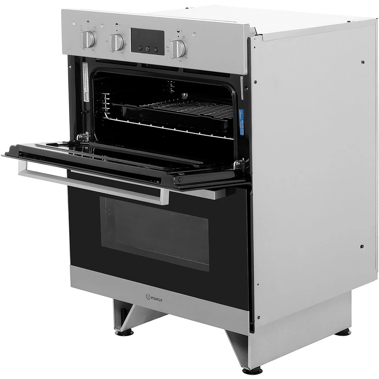 Indesit IDU6340IX_SS Integrated Electric Double Oven - Stainless Steel Stainless Steel Effect 4 Indesit IDU6340IX_SS Integrated Electric Double Oven - Stainless Steel Stainless Steel Effect - Image 2