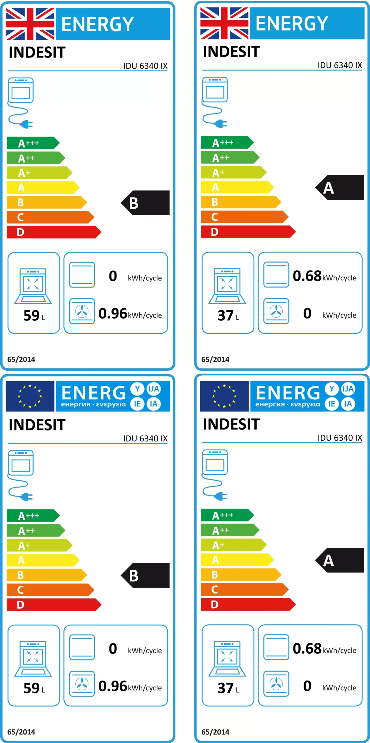 Indesit IDU6340IX_SS Integrated Electric Double Oven - Stainless Steel Stainless Steel Effect 9 Indesit IDU6340IX_SS Integrated Electric Double Oven - Stainless Steel Stainless Steel Effect - Image 7