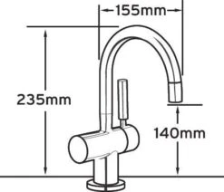 InSinkErator Chrome Effect Filtered Hot & Cold Water Tap 13 InSinkErator Chrome Effect Filtered Hot & Cold Water Tap -Prime Kitchen insinkerator chrome effect filtered hot cold water tap0050375017042 01t