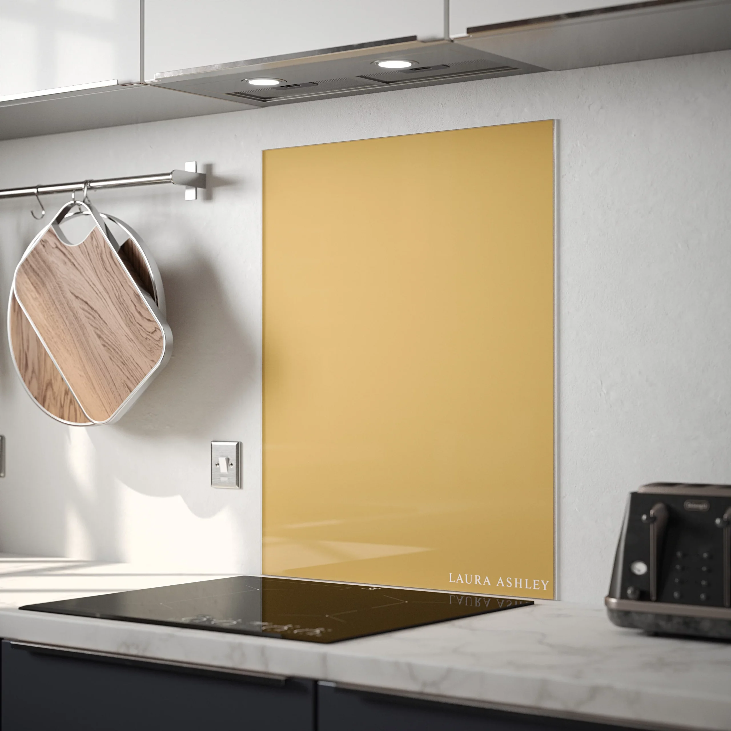 Laura Ashley Brass Geometric Glass Splashback, (H)750mm (W)600mm (T)6mm 6 Laura Ashley Brass Geometric Glass Splashback, (H)750mm (W)600mm (T)6mm - Image 4