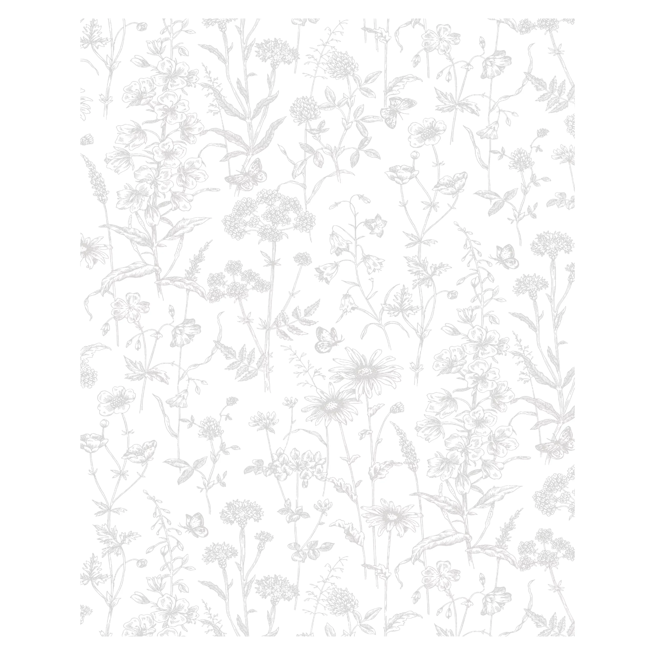 Laura Ashley Lisette White Silhouette Floral Glass Splashback, (H)750mm (W)600mm (T)6mm 3 Laura Ashley Lisette White Silhouette Floral Glass Splashback, (H)750mm (W)600mm (T)6mm