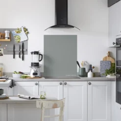 Laura Ashley Mineral Grey Glass Splashback, (H)750mm (W)600mm (T)6mm -Prime Kitchen laura ashley mineral grey glass splashback h 750mm w 600mm t 6mm5060729155141 01i bq