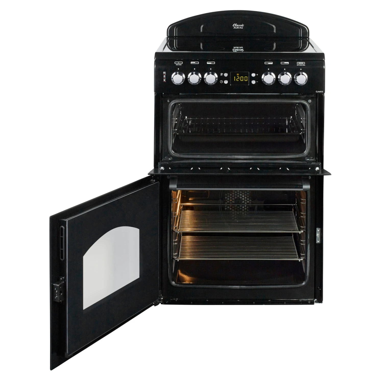 Leisure Cookmaster CLA60CEK 60cm Double Electric Cooker With Ceramic Hob - Black 4 Leisure Cookmaster CLA60CEK 60cm Double Electric Cooker With Ceramic Hob - Black - Image 2