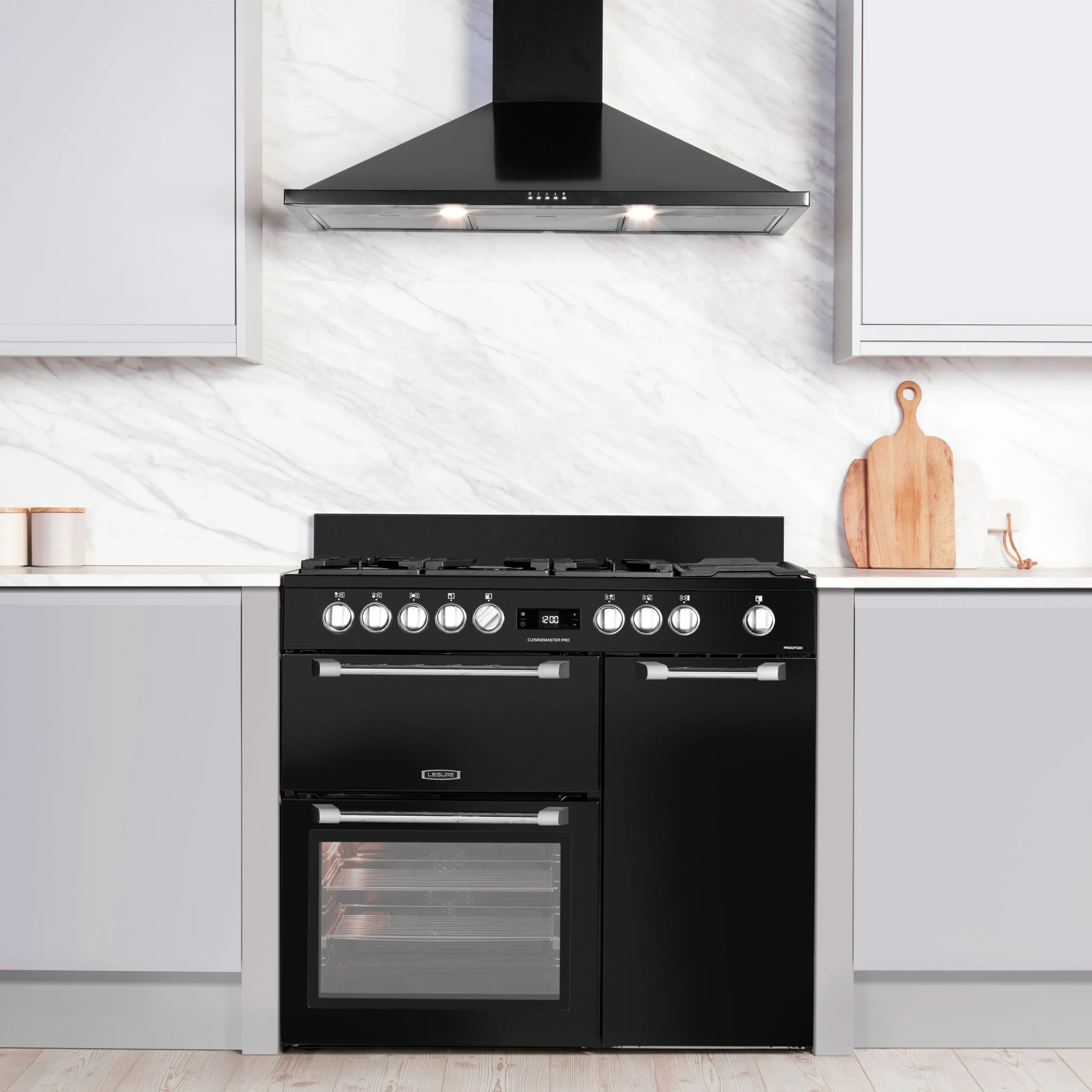 Leisure H102PK Black Stainless Steel Chimney Cooker Hood, (W)100cm 7 Leisure H102PK Black Stainless Steel Chimney Cooker Hood, (W)100cm - Image 5