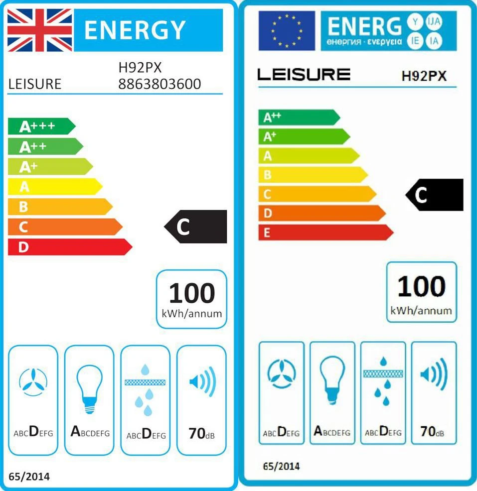 Leisure H92PX Stainless Steel Chimney Cooker Hood, (W)90cm 7 Leisure H92PX Stainless Steel Chimney Cooker Hood, (W)90cm - Image 5