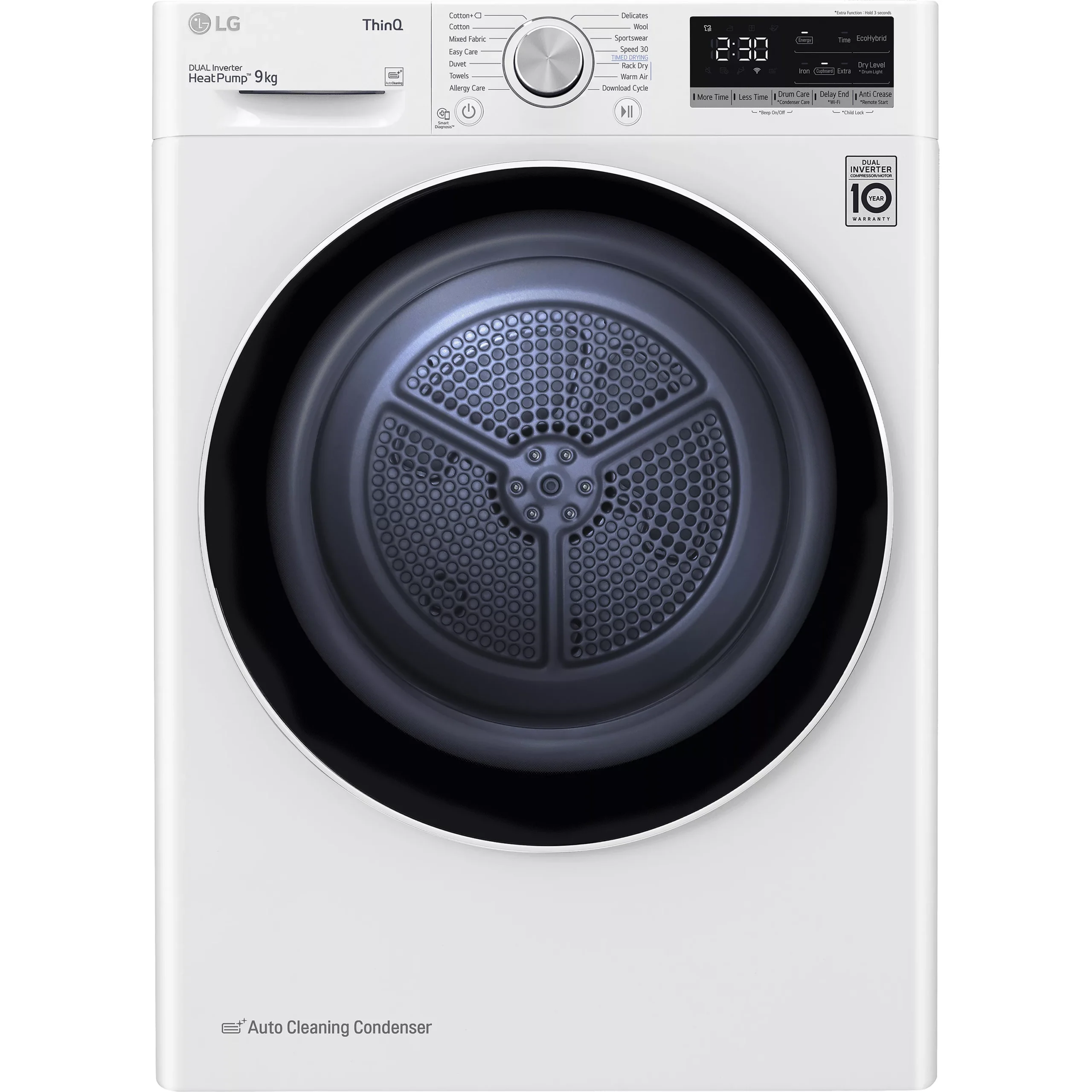 LG FDV709W 9kg Freestanding Heat Pump Tumble Dryer - White 3 LG FDV709W 9kg Freestanding Heat Pump Tumble Dryer - White