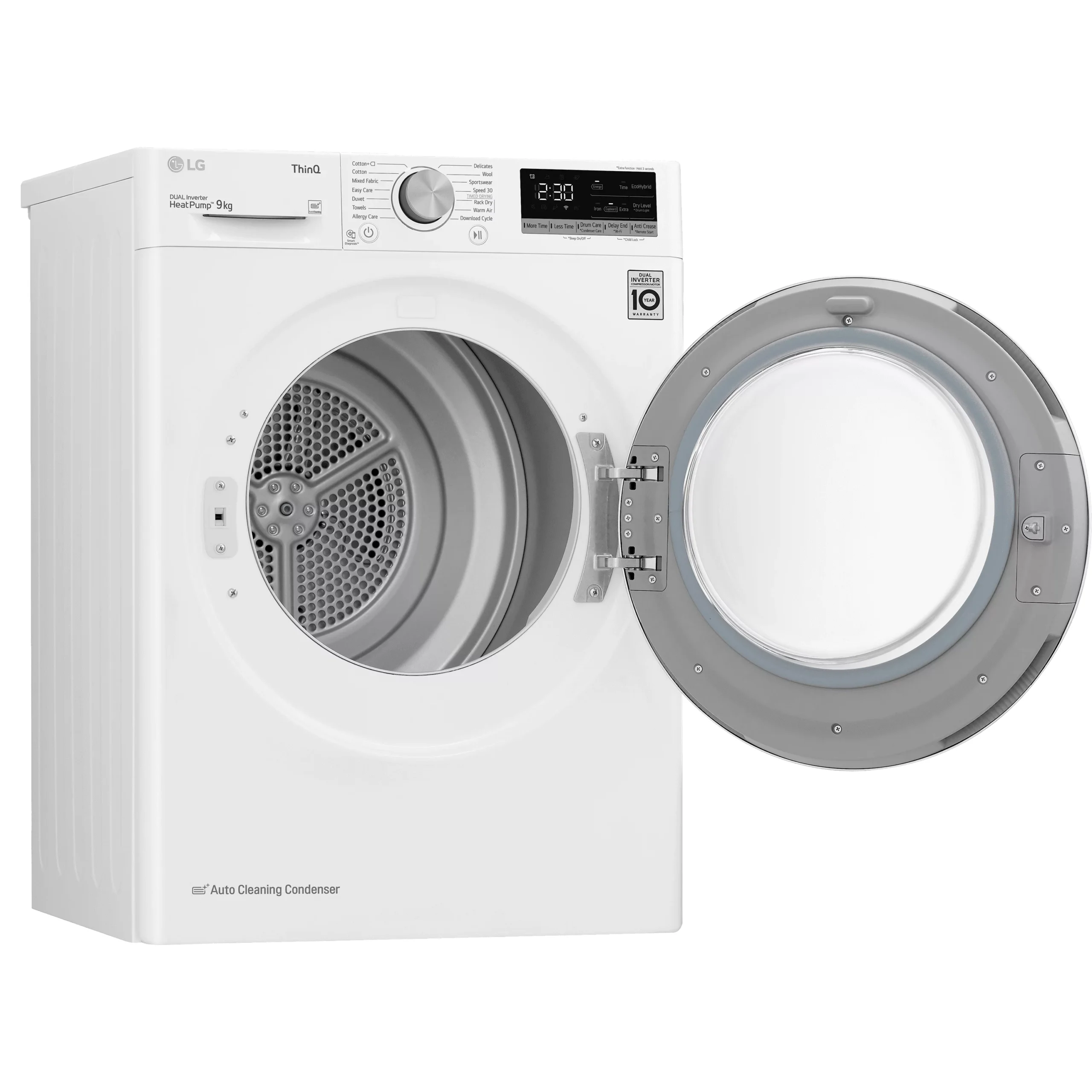 LG FDV709W 9kg Freestanding Heat Pump Tumble Dryer - White 4 LG FDV709W 9kg Freestanding Heat Pump Tumble Dryer - White - Image 2