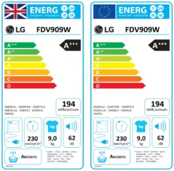 LG FDV909W 9kg Freestanding Heat Pump Tumble Dryer - White -Prime Kitchen lg fdv909w 9kg freestanding heat pump tumble dryer white8806098434411 EUP EN