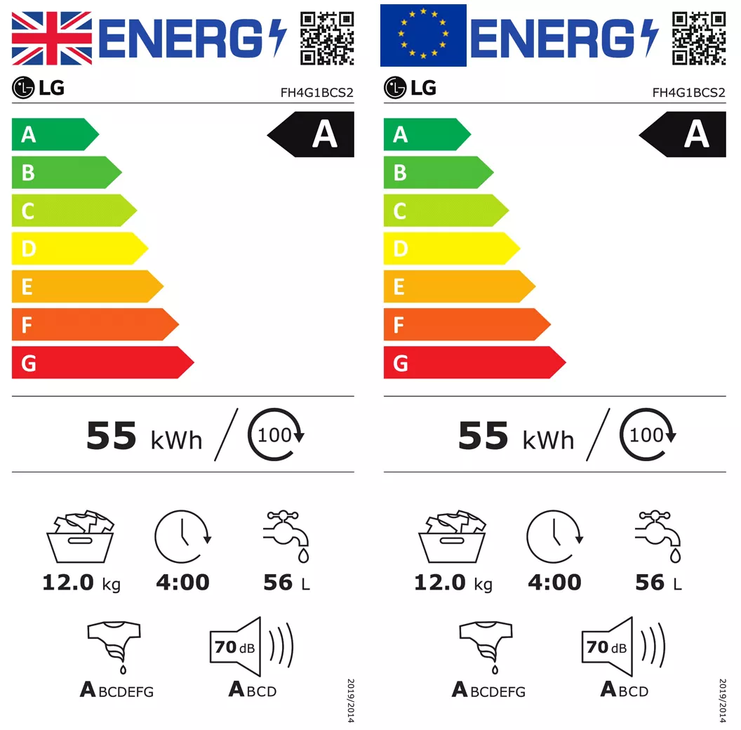 LG FH4G1BCS2 12kg Freestanding 1400rpm Washing Machine - White 4 LG FH4G1BCS2 12kg Freestanding 1400rpm Washing Machine - White - Image 2