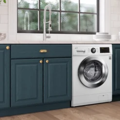 LG FWMT85WE_WH 8kg/5kg Freestanding Condenser Washer Dryer - White -Prime Kitchen lg fwmt85we wh 8kg 5kg freestanding condenser washer dryer white8806098765072 09i bq