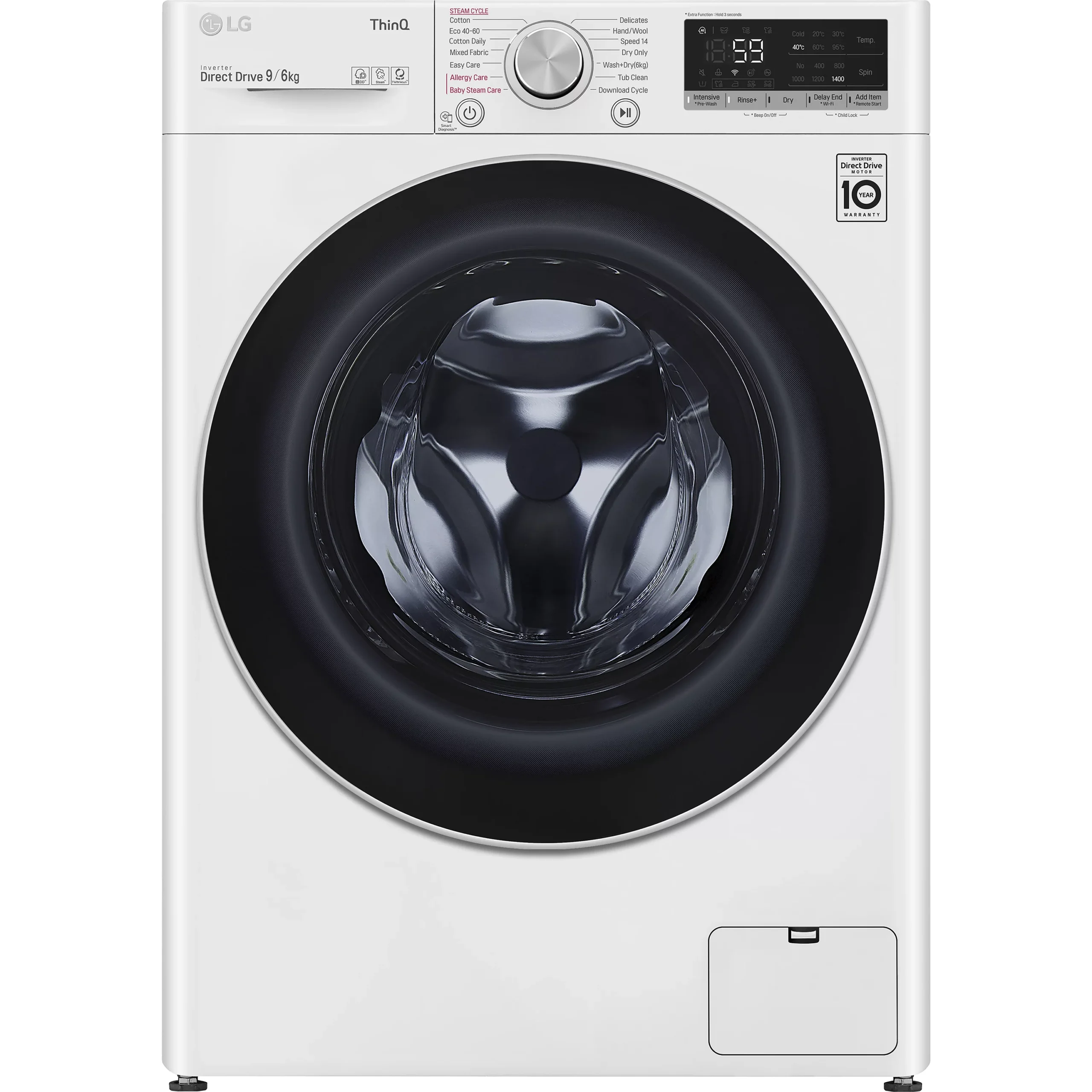 LG FWV696WSE 9kg/6kg Freestanding Condenser Washer Dryer - White 3 LG FWV696WSE 9kg/6kg Freestanding Condenser Washer Dryer - White