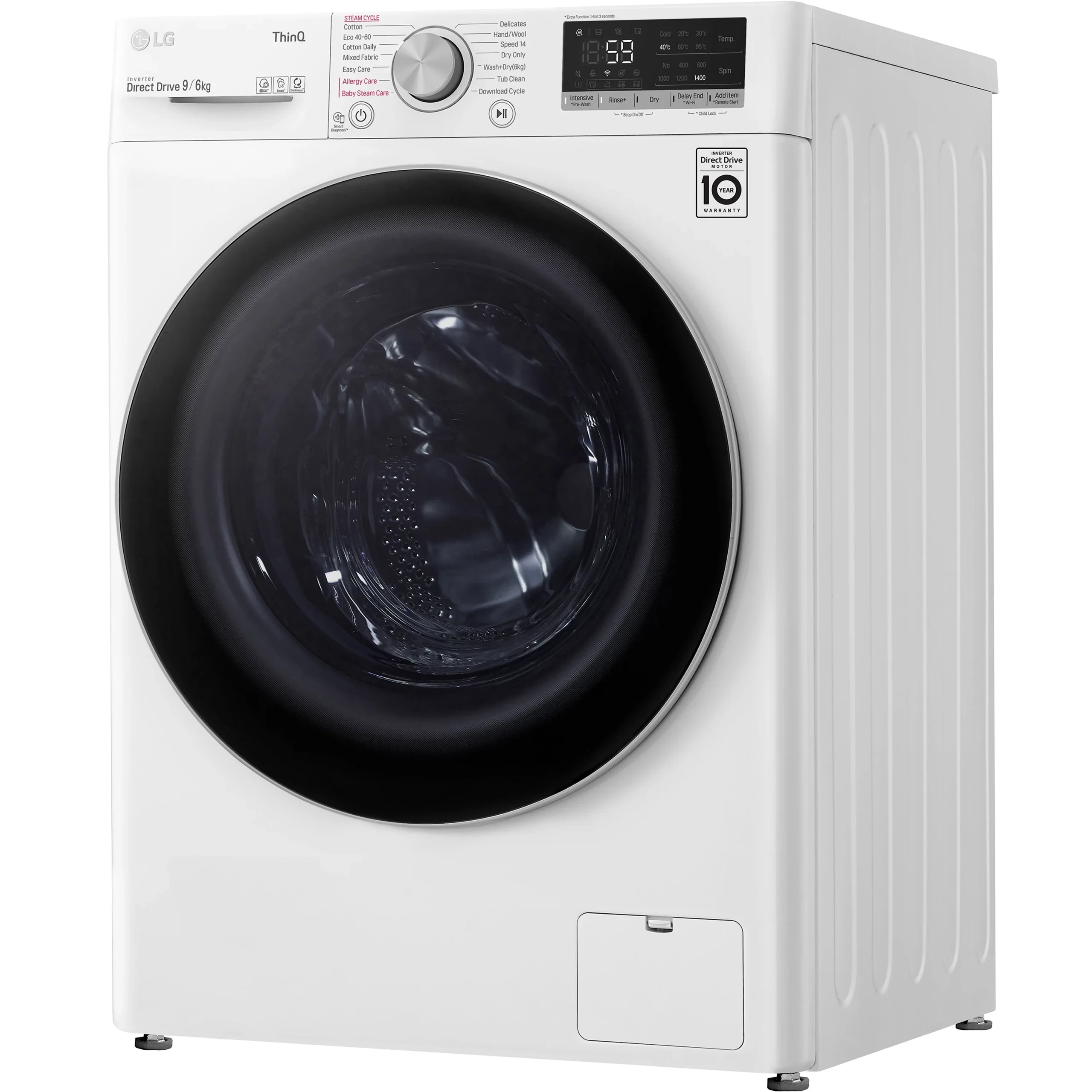 LG FWV696WSE 9kg/6kg Freestanding Condenser Washer Dryer - White 6 LG FWV696WSE 9kg/6kg Freestanding Condenser Washer Dryer - White - Image 4